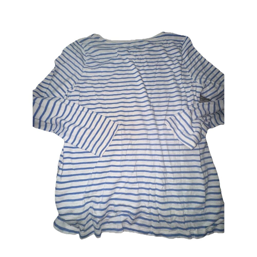 Talbots Large Modal Cotton Teacher Apple Blue Blouse Shirt Top Womens (AJ15) - Picture 3 of 3